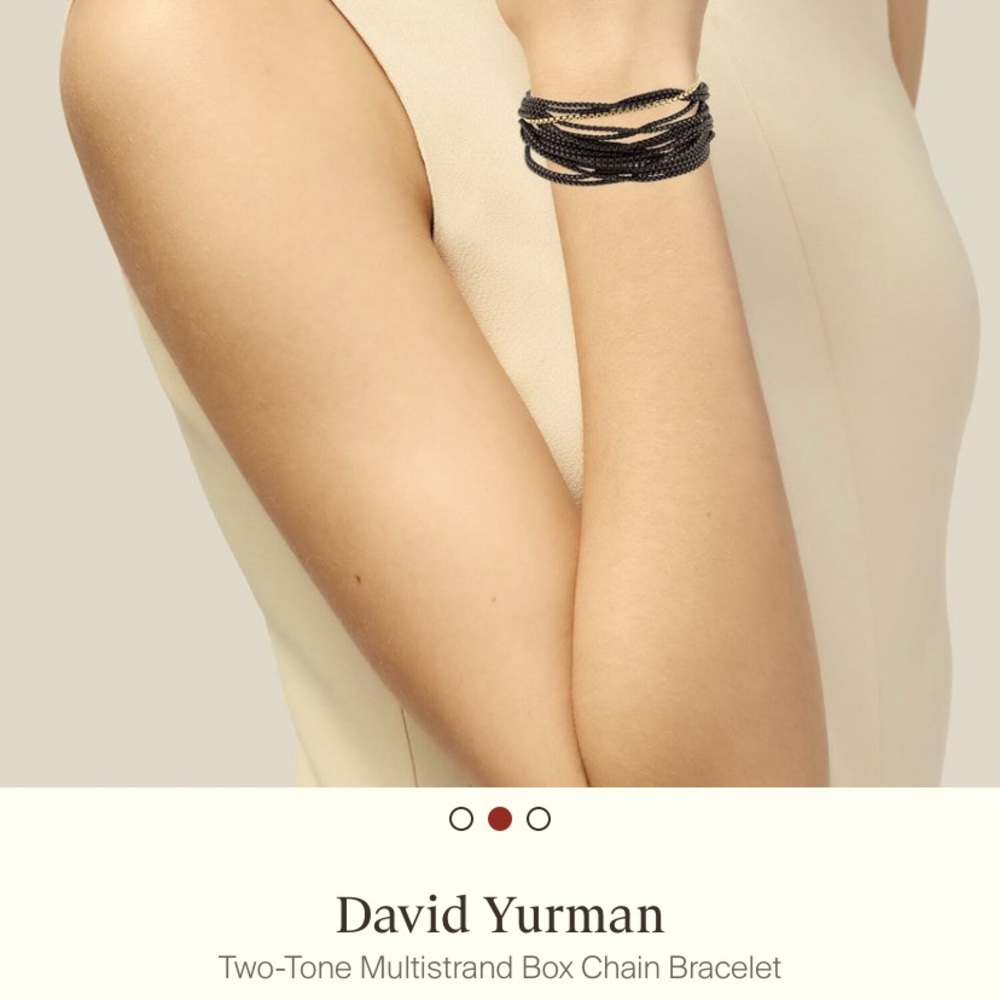 David Yurman boxchain 18k yellow gold silver
